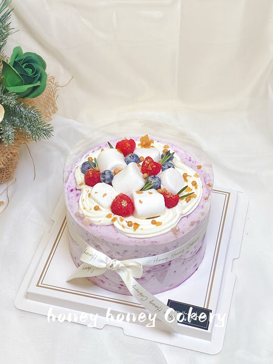 Blueberry Yogurt Crepe-Chiffon Cake
