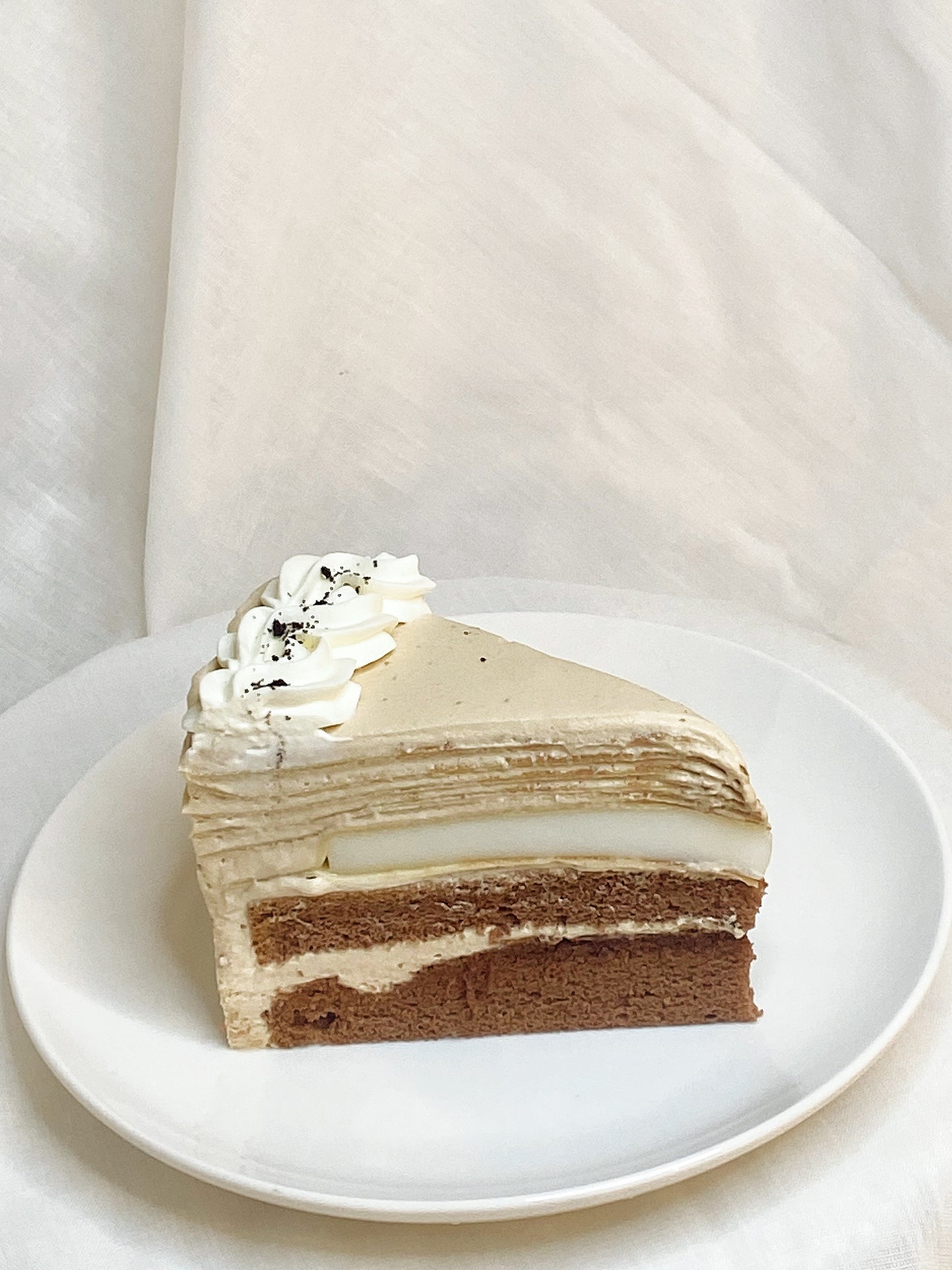 Coconut Jelly Latte Cream Crepe-Chiffon Hybrid