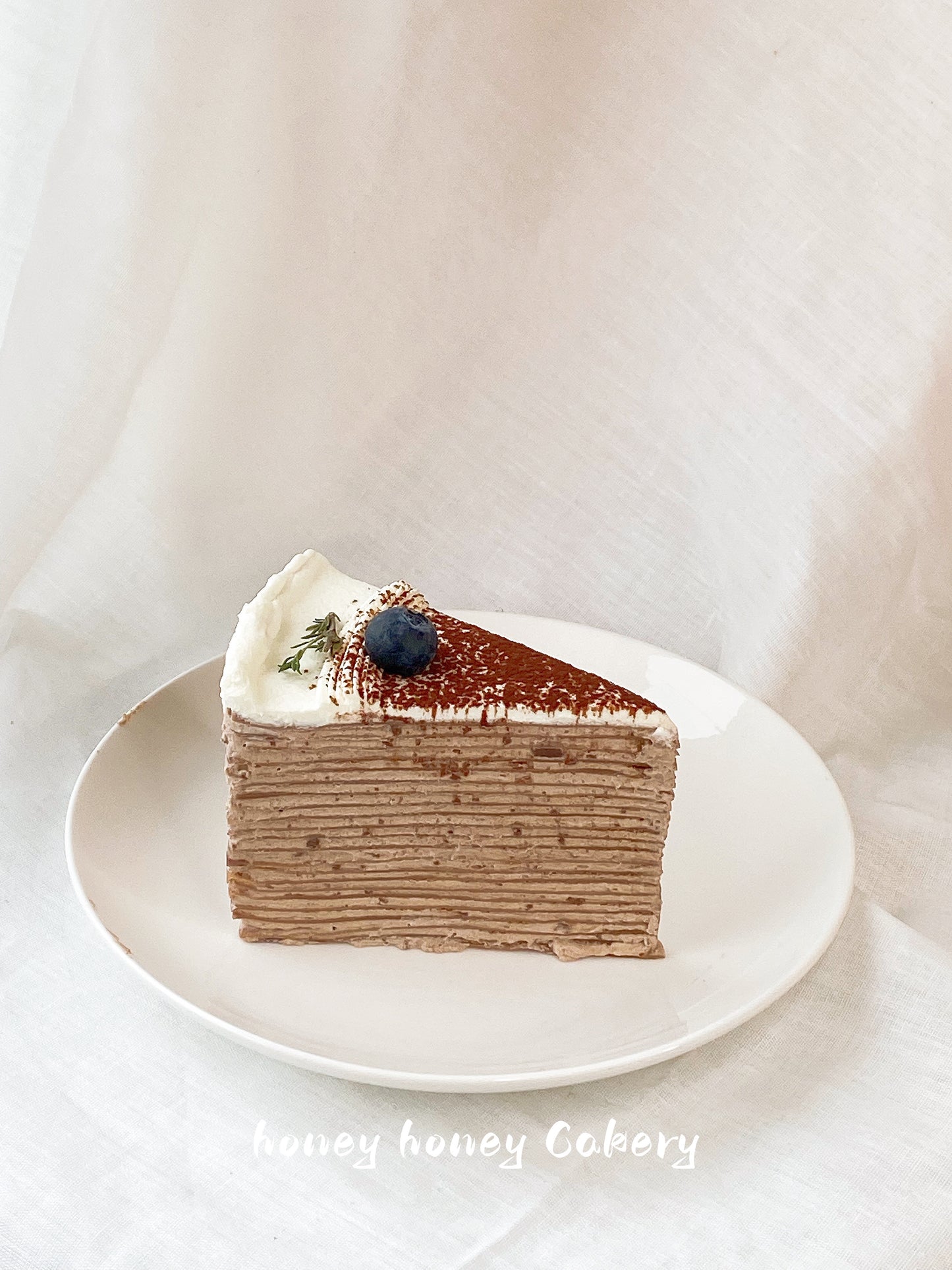 Dark Chocolate Cloud Crepe Cake