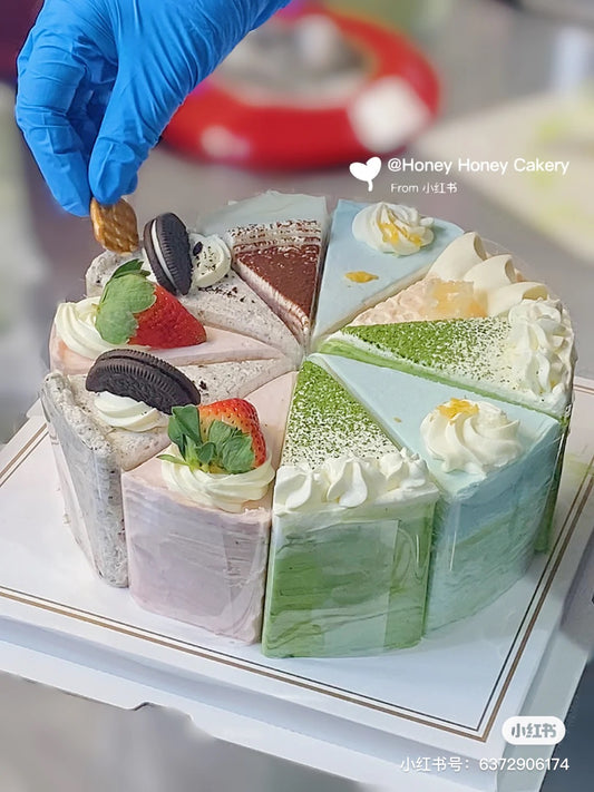8'' 10 Slices with 5-6 Flavors Crepe Cake