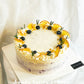 Cheese Blueberry Crepe Chiffon Cake