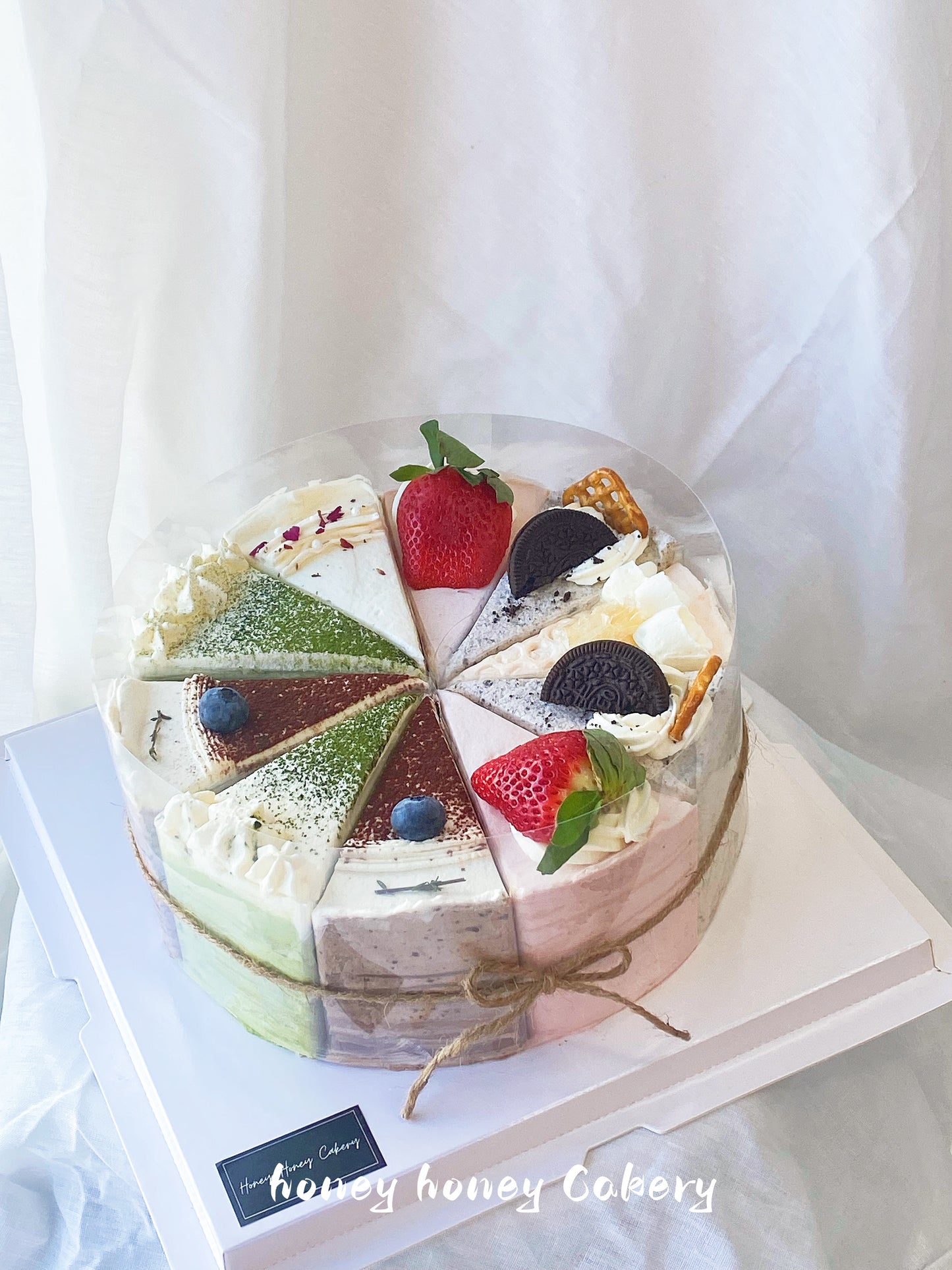 8'' 10 Slices with 5-6 Flavors Crepe Cake