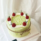 Pistachio Strawberry Cream Crepe Chiffon Cake